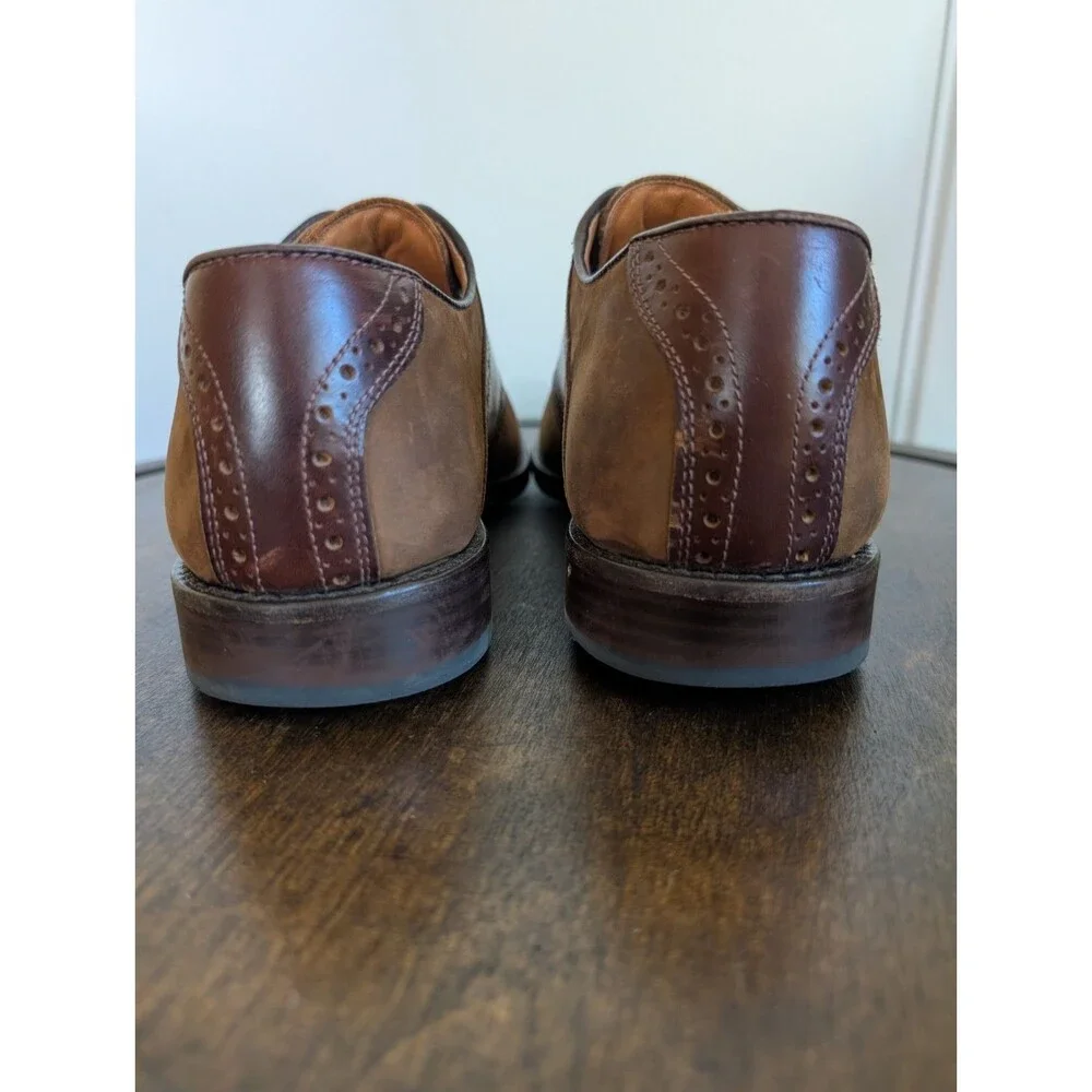 Johnston & Murphy 9 Saddle Shoes Oxfords Leather Suede Brown Formal Wedding Work